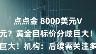 点点金 8000美元VS5000美元？黄金目标价分歧巨大！机构：后续需关注多方面信号